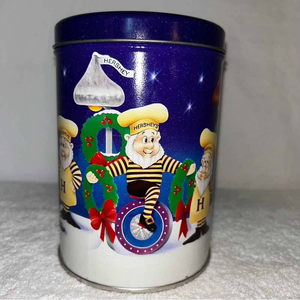 Vintage Hershey's Kisses Christmas Tin Container Holiday Classics Series #5
